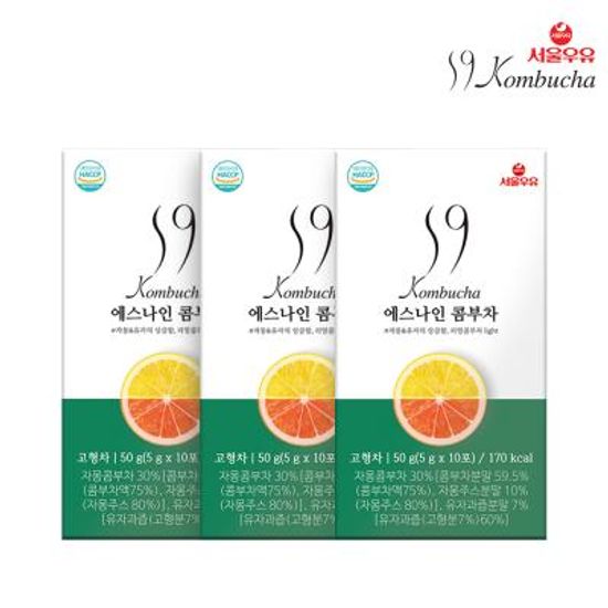 서울우유 에스나인 콤부차 자몽&유자 30스틱