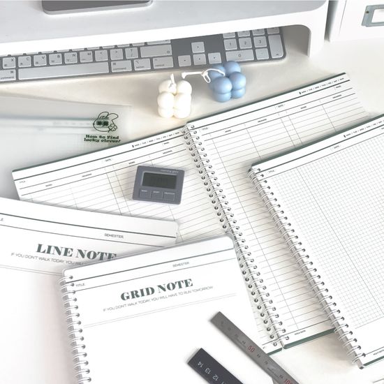 마넷 딥그린 스프링 노트 A4