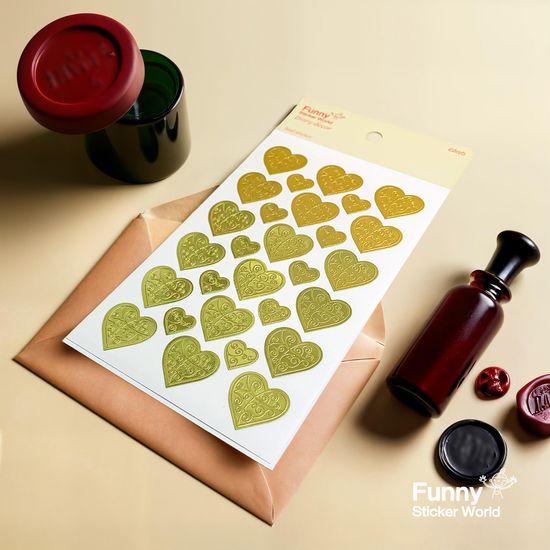 퍼니스티커 63-30KG 금박 하트 금박지 다이어리데코