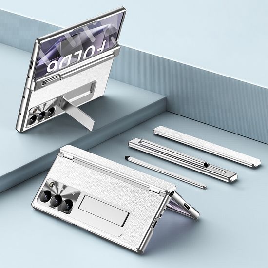 갤럭시Z폴드7 펜 포함 수납 더블 힌지보호 가죽케이스