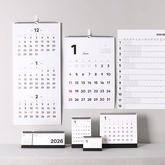 2026 비기닝 심플 데스크 캘린더 위클리