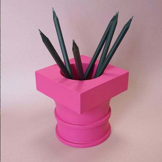 포스트 컬럼 펜슬홀더 - 핑크