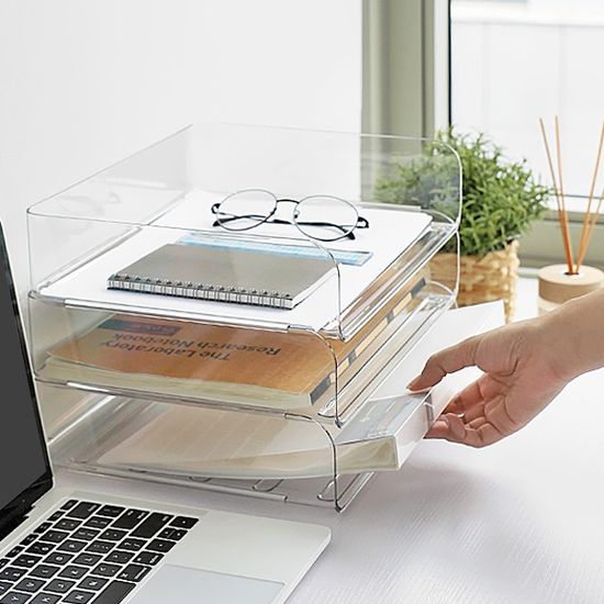 [1+1]OFFISYS 데스크 A4 문서 서류정리 가로형 트레이