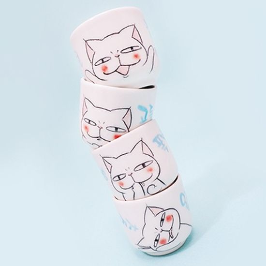 까도냥 술잔 4인 SET