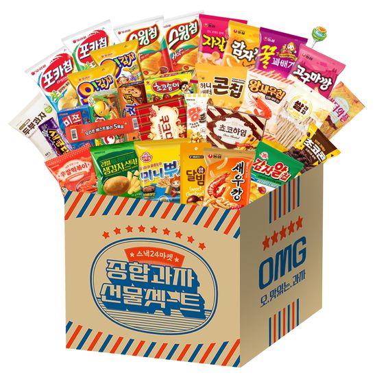스낵24 인기스낵 폭탄 종합과자 선물세트 32p