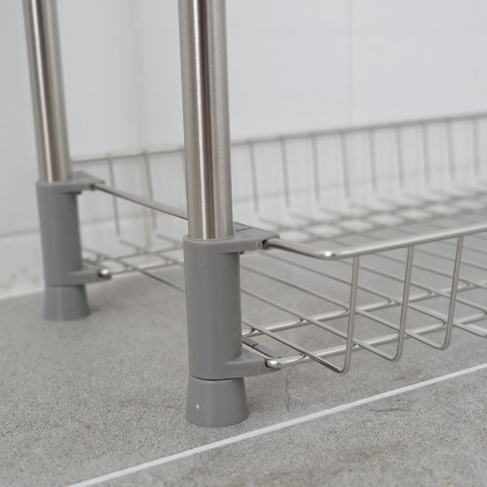 다용도 화장실 욕실 스텐 무타공 스탠드 일자선반 2단