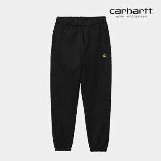 칼하트WIP Chase Sweat Pant (Black / Gold) 팬츠
