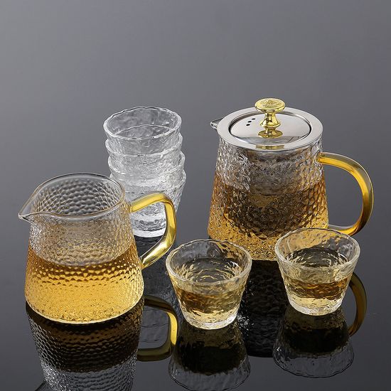 [로하티] 여유 내열유리 다기세트 여행 캠핑 찻잔