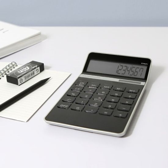 은행업무 사무용 보기편한 LCD 태양열 계산기 EXACT