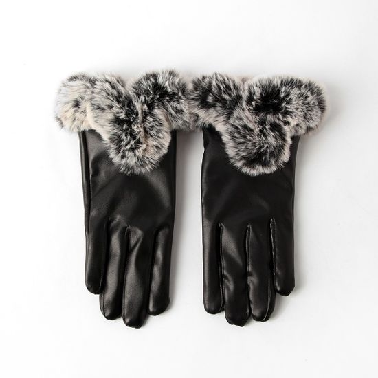 로망스 퍼 가죽장갑/ 여성용겨울장갑