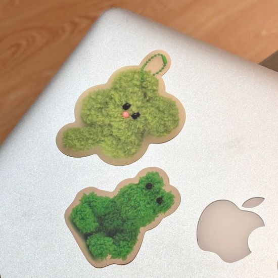 흔흔개굴씨 & 흔흔클로버씨 리무버블 조각 스티커 5매