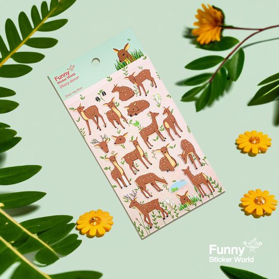 퍼니스티커 AT-503 나의 사슴 아트지 다이어리데코 