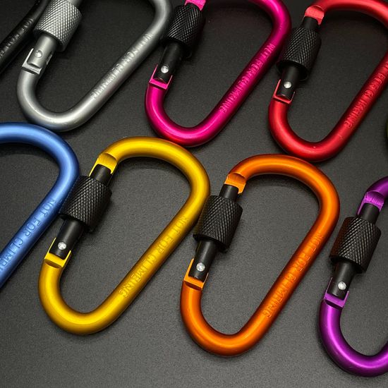 D형 카라비너 8cm 고리 키링 키 가챠 가방 열쇠 링 