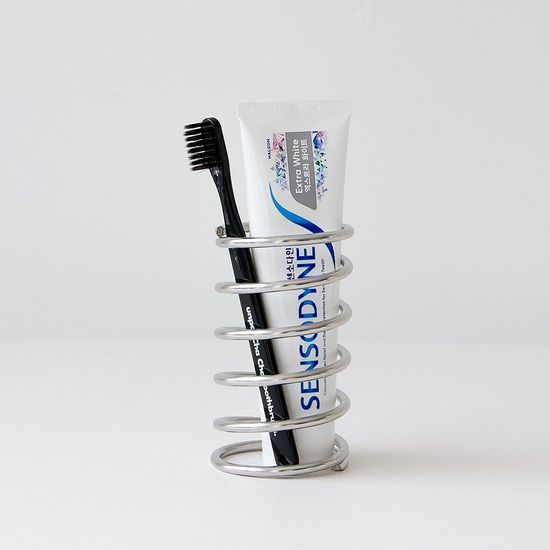 스텐 4구 칫솔꽂이 스프링홀더 치약짜개 3종 세트