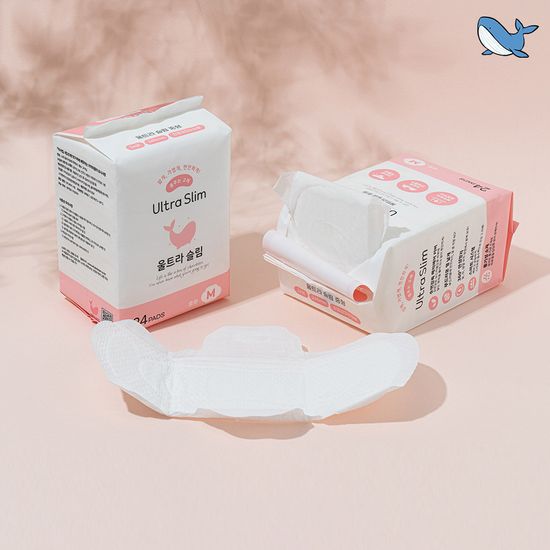 춤추는고래 대용량 생리대 중형 2팩 /48매