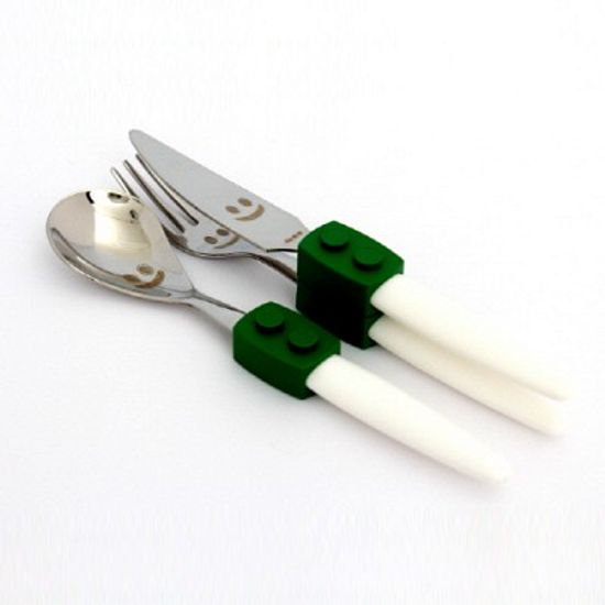 리바도시 트레빔비 클릭[레고] 유아용커트러리 3p셋트[그린]