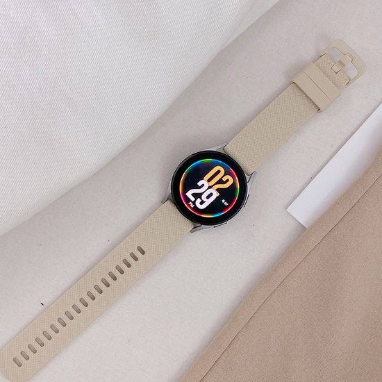 갤럭시워치 엠보싱 실리콘스트랩 20mm 베이지