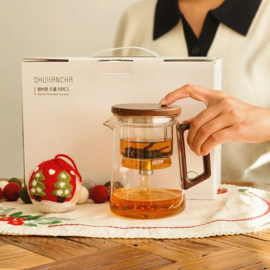 오후반차 원버튼 드롭 티머그 티메이커 표일배 800ml
