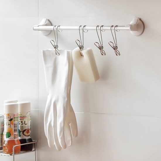 스텐 다용도 주방 미니 후크 빨래 집게 10개입