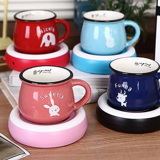 파스텔 USB 컵 워머 온열 컵받침 머그 워머