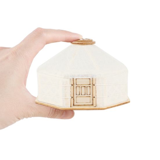 DIY 나무 조립 키트 미니 세계의 집 몽골 게르 YM599