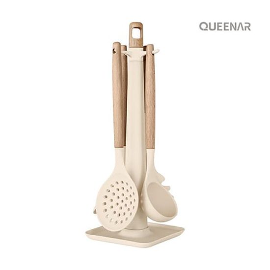 퀸나 러빙쿡 우드 실리콘 키친툴 5종 세트 QNKT-5000S