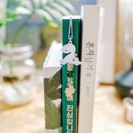 네잎클로버 공룡 책갈피 금속 북마크