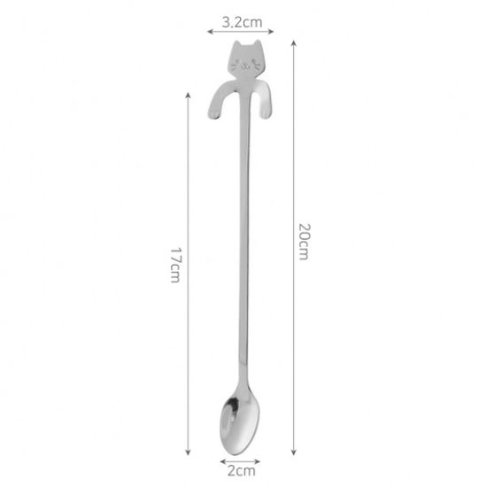 고양이팔 컵걸이 롱 티스푼 (20cm) 스텐 머들러