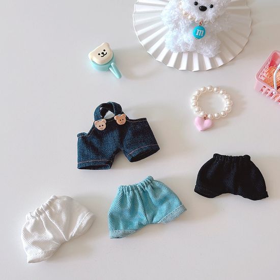 인형 데님 팬츠 멜빵 바지 4종(S사이즈)