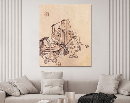 김홍도 그림 민화 씨름 서당 풍수 거실 인테리어 액자