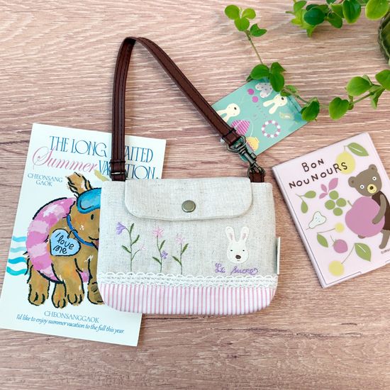 르 슈크레 아플리케 멀티 파우치