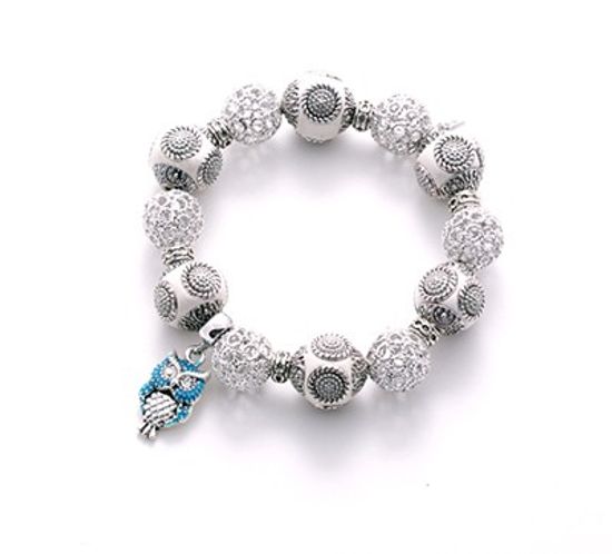 WH-blue owl bracelet