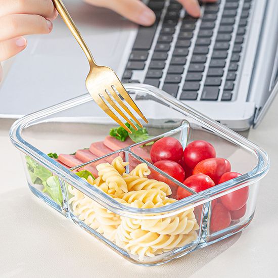 칸칸이 칸막이 내열유리 밀폐용기 나눔반찬통 P938-O