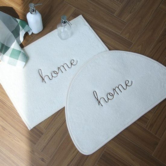 데일리 매트 + 반달 자수 매트 2종 set - 3color