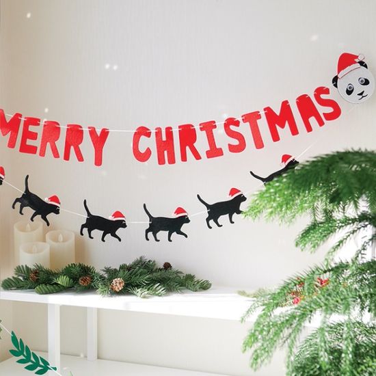 판다 메리 크리스마스 가랜드