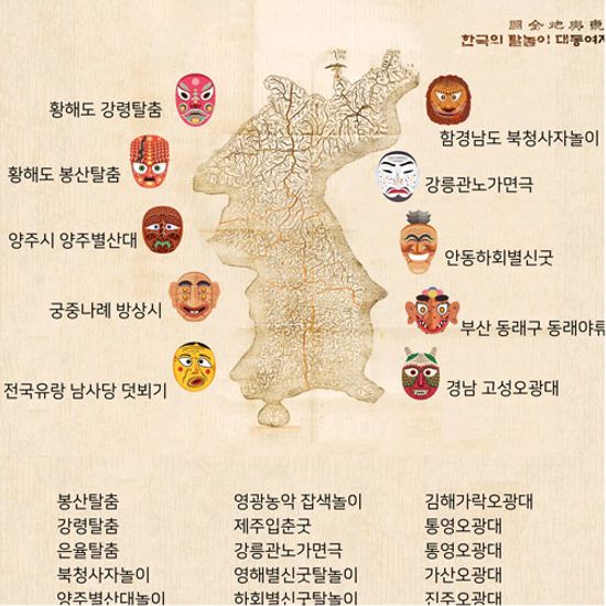 한국의 문화유산 시리즈II 전통탈 플레잉카드_포커