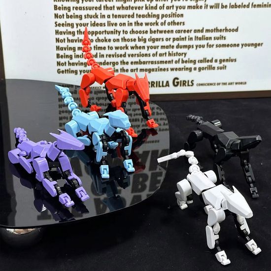 3D 프린팅 다관절 가동 개 액션 피규어 DIY 블록 조립