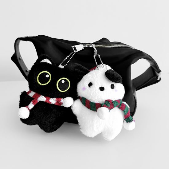 [1+1] 크리스마스 고양이&강아지 인형 키링