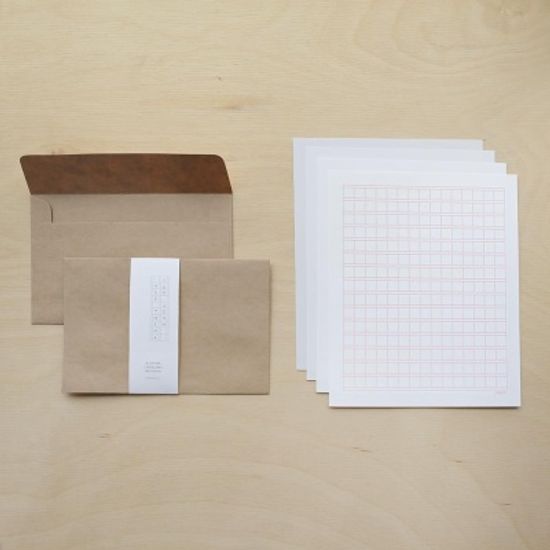 핑크풋 원고지 편지지(14X17.5cm)