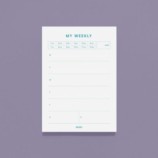 MY WEEKLY 심플 메모지 주간 체크리스트 플래너
