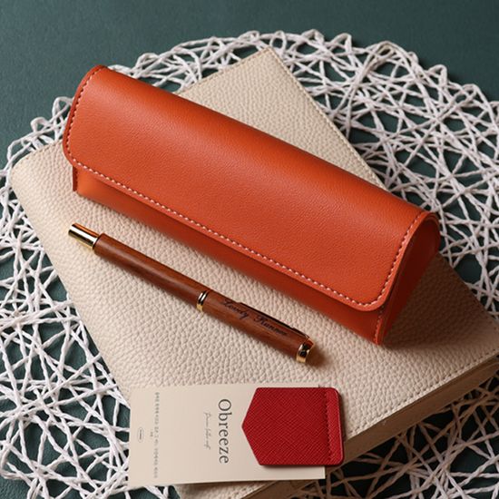[무료각인]오브리즈 공방가죽 삼각필통 대용량 8color