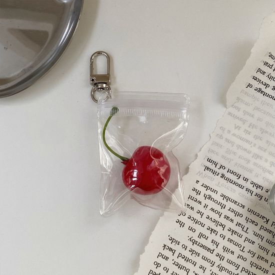 미니 지퍼백 키링 D고리 투명 파우치 열쇠고리 DIY