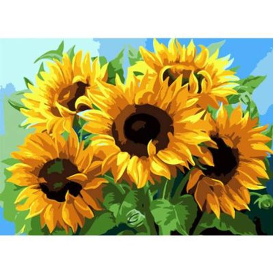 만개한 해바라기 (캔버스) 보석십자수 40x50