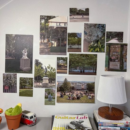 자체제작 - [14장세트] 파리 그린 컬러포인트 유럽시리즈 엽서 포스터