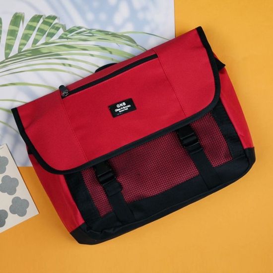 학생 데일리 크로스백 레드 캐주얼 메신저백 가방[WDA