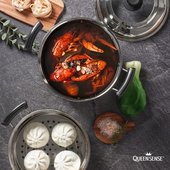퀸센스 센싱 IH 인덕션 3단 찜냄비 34cm
