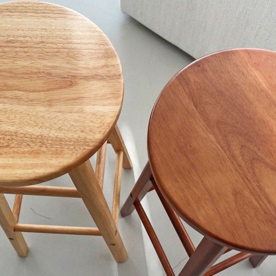 원목 원형 바 스툴