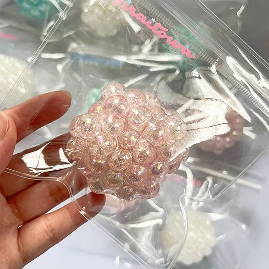 컬러 큐브 비즈 펄 슬라임 공 스퀴시 말랑이 피젯토이