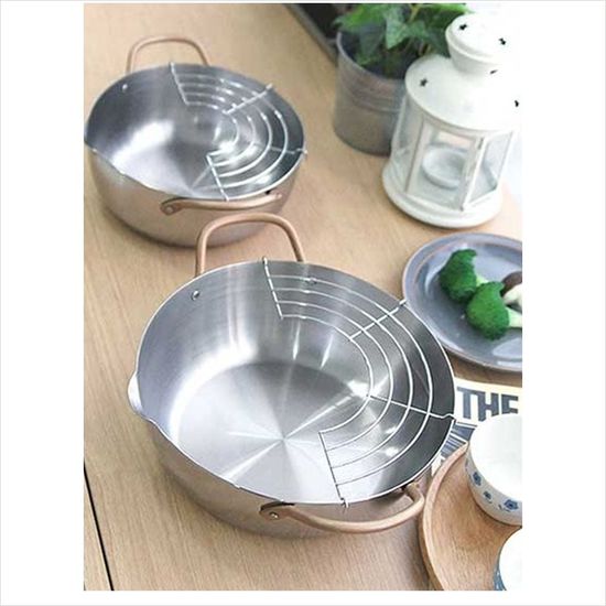 D14 일본산 히로유키 스텐 튀김냄비(WFI37YS)