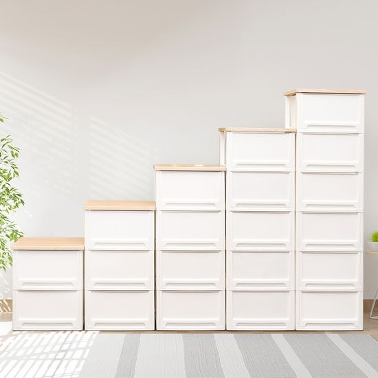 어반 우드상판 베이직 틈새 서랍장 2단~6단 (3color)